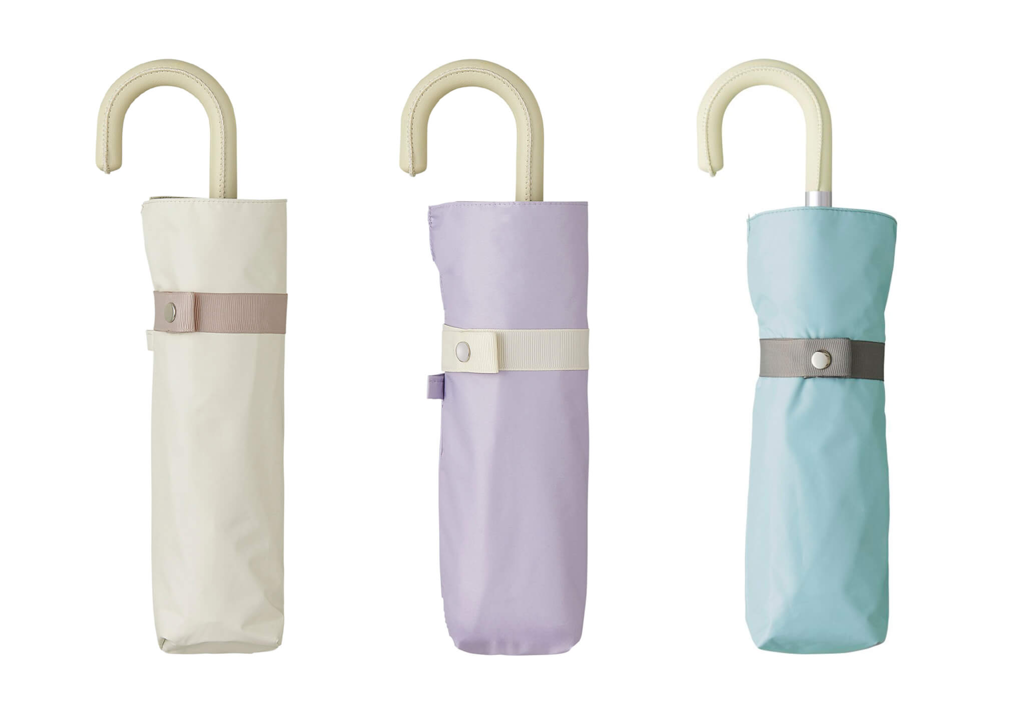 サンブロックラボ 遮夏クール晴雨兼用傘3段コンパクト<BR> アイボリー